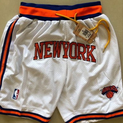 NBA New York Knicks 1994 NBA Finals Blanc Just Don Shorts